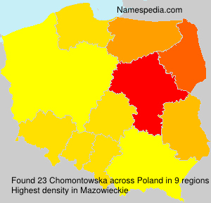Surname Chomontowska in Poland Surname Chomontowska in Poland
