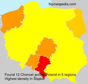 Surname Choncel in Poland Surname Choncel in Poland