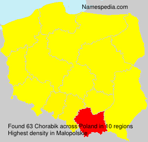 Surname Chorabik in Poland Surname Chorabik in Poland