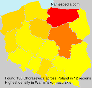 Surname Chorazewicz in Poland Surname Chorazewicz in Poland