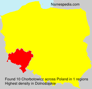 Surname Chorbotowicz in Poland Surname Chorbotowicz in Poland