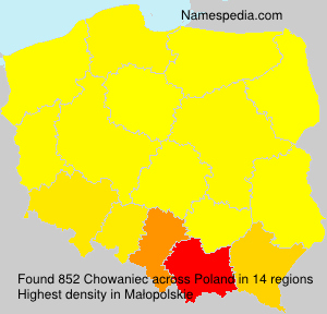 Surname Chowaniec in Poland Surname Chowaniec in Poland