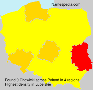Surname Chowicki in Poland Surname Chowicki in Poland