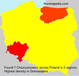 Surname Chszczanowicz in Poland Surname Chszczanowicz in Poland