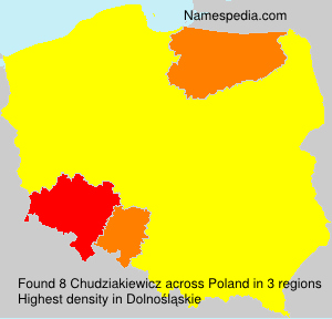 Surname Chudziakiewicz in Poland Surname Chudziakiewicz in Poland