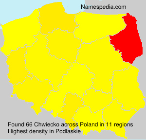 Surname Chwiecko in Poland Surname Chwiecko in Poland