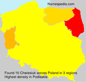 Surname Chwiesiuk in Poland Surname Chwiesiuk in Poland