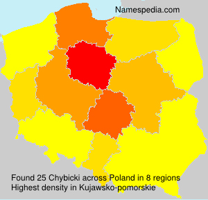 Surname Chybicki in Poland Surname Chybicki in Poland