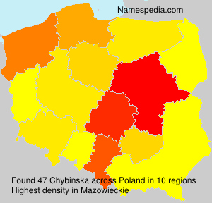 Surname Chybinska in Poland Surname Chybinska in Poland