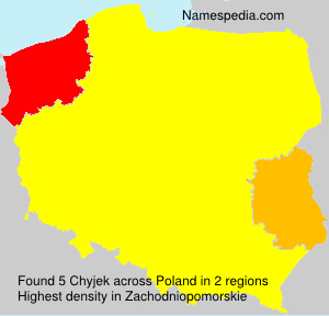 Surname Chyjek in Poland Surname Chyjek in Poland