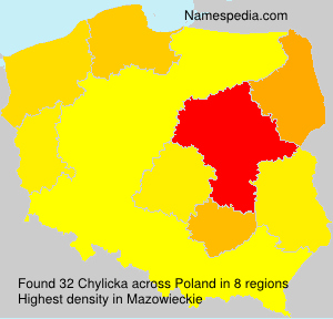 Surname Chylicka in Poland Surname Chylicka in Poland