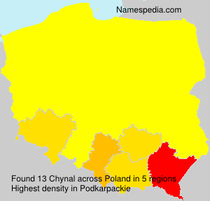 Surname Chynal in Poland Surname Chynal in Poland