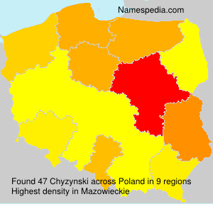 Surname Chyzynski in Poland Surname Chyzynski in Poland