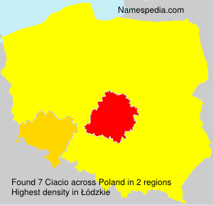 Surname Ciacio in Poland Surname Ciacio in Poland