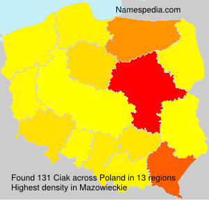 Surname Ciak in Poland Surname Ciak in Poland