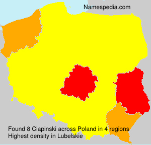 Surname Ciapinski in Poland Surname Ciapinski in Poland