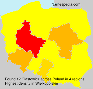 Surname Ciastowicz in Poland Surname Ciastowicz in Poland