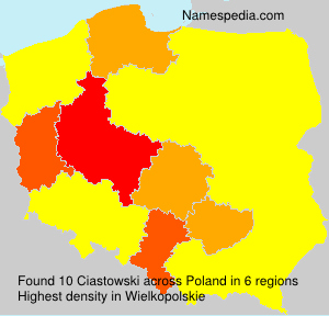 Surname Ciastowski in Poland Surname Ciastowski in Poland