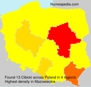 Surname Cibicki in Poland Surname Cibicki in Poland