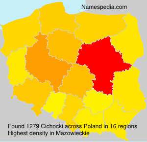 Surname Cichocki in Poland Surname Cichocki in Poland