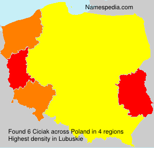 Surname Ciciak in Poland Surname Ciciak in Poland