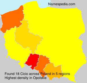 Surname Cicio in Poland Surname Cicio in Poland