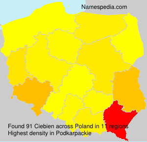 Surname Ciebien in Poland Surname Ciebien in Poland