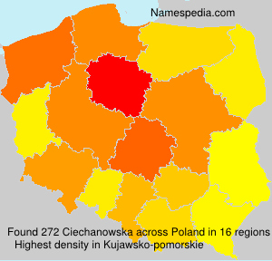 Surname Ciechanowska in Poland Surname Ciechanowska in Poland