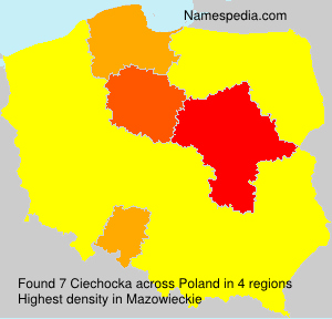 Surname Ciechocka in Poland Surname Ciechocka in Poland