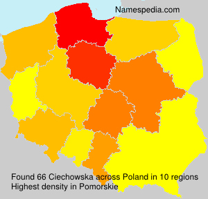Surname Ciechowska in Poland Surname Ciechowska in Poland