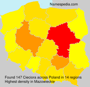 Surname Cieciora in Poland Surname Cieciora in Poland