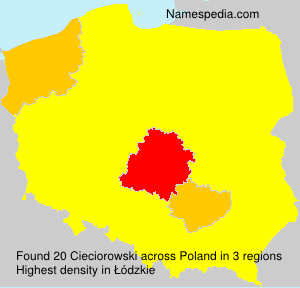Surname Cieciorowski in Poland Surname Cieciorowski in Poland
