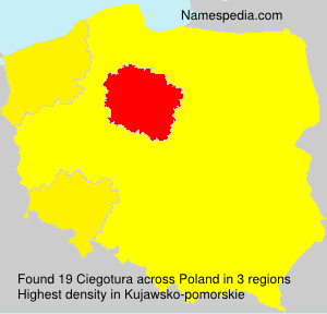 Surname Ciegotura in Poland Surname Ciegotura in Poland