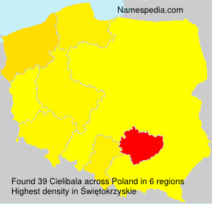 Surname Cielibala in Poland