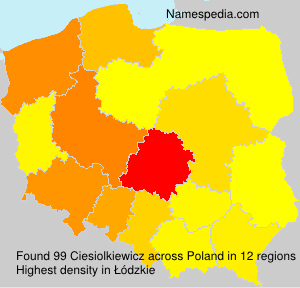 Surname Ciesiolkiewicz in Poland Surname Ciesiolkiewicz in Poland