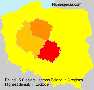 Surname Cieslarek in Poland