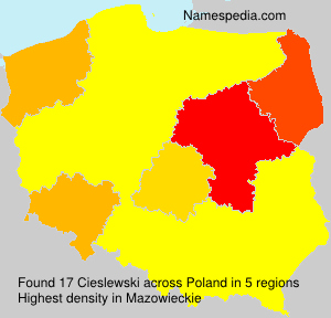 Surname Cieslewski in Poland Surname Cieslewski in Poland