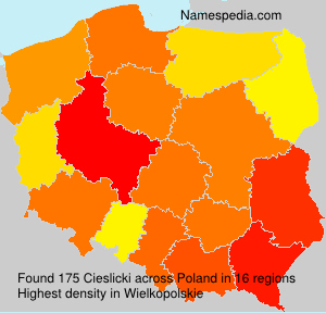 Surname Cieslicki in Poland Surname Cieslicki in Poland