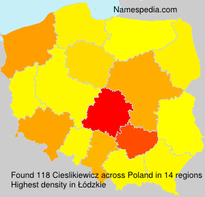 Surname Cieslikiewicz in Poland Surname Cieslikiewicz in Poland