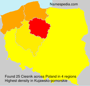 Surname Ciesnik in Poland Surname Ciesnik in Poland