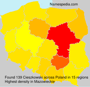 Surname Cieszkowski in Poland Surname Cieszkowski in Poland