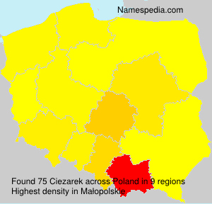 Surname Ciezarek in Poland Surname Ciezarek in Poland