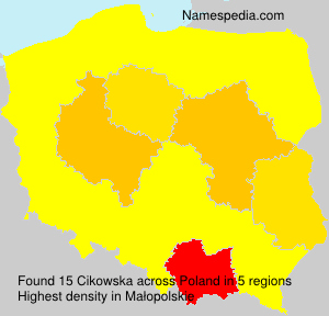 Surname Cikowska in Poland Surname Cikowska in Poland