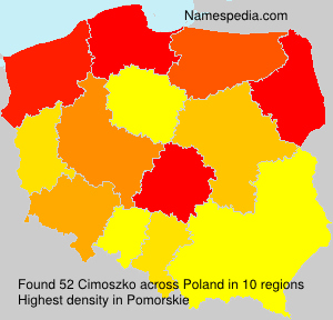 Surname Cimoszko in Poland