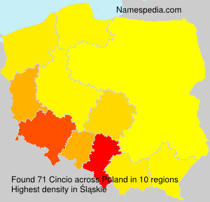 Surname Cincio in Poland Surname Cincio in Poland