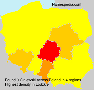 Surname Ciniewski in Poland Surname Ciniewski in Poland