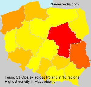 Surname Ciostek in Poland Surname Ciostek in Poland