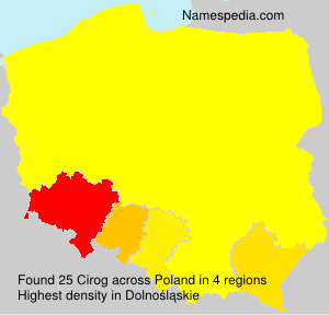 Surname Cirog in Poland Surname Cirog in Poland