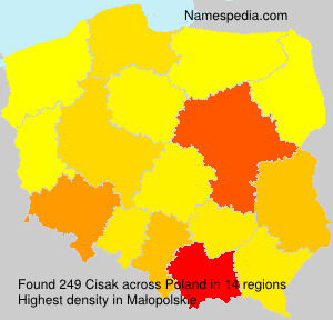 Surname Cisak in Poland Surname Cisak in Poland