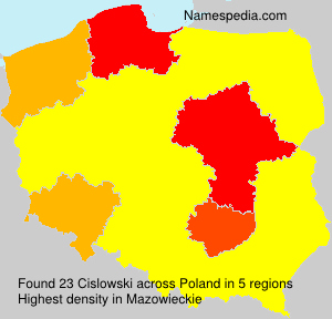 Surname Cislowski in Poland Surname Cislowski in Poland